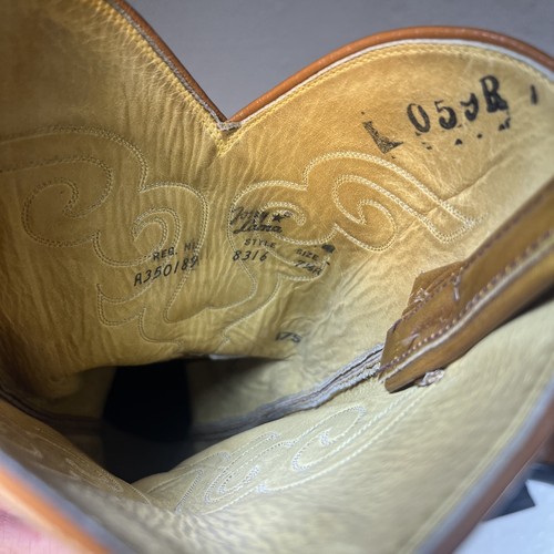 Tony Lama Western Tall Riding Boots Cowgirl Pull On Brown Leather Womens 7.5 A - Picture 22 of 23