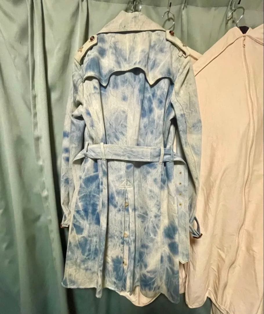USED GUCCI MICHELE ERA 16SS TRENCH DENIM COAT BEE RARE VERYGOOD image 4