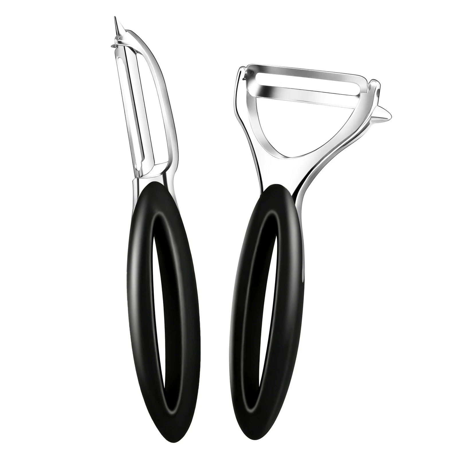 Potato Peeler Set, 2 Pack Y Peeler & Straight Peeler, Upgraded Ergonomic Easy...
