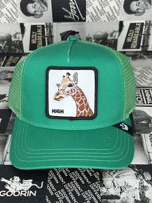 Goorin Bros Giraffe Trucker Hat Green Adjustable Mesh Back Men One Size