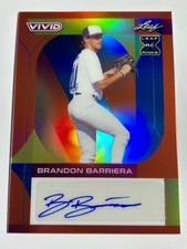 2022 Leaf Vivid Baseball BRANDON BARRIERA Toronto Blue Jays Autograph Auto /35
