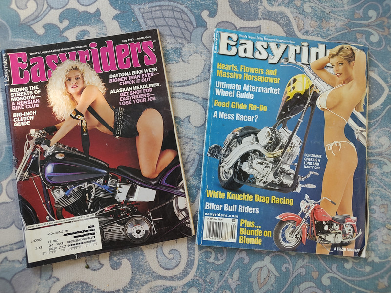 Lot of 2 Old Easyriders  Magazines July 1993 and Feb. 2001