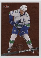 2025 Upper Deck Fleer Ultra Medallions Titan Achievement 30/75 Quinn Hughes 2v8