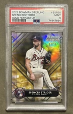 2022 Bowman Sterling Spencer Strider Gold Refractor RC #’d  4/ 50 PSA 9 🔥🔥🔥