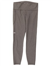 Under Armour Womens Heat Gear Leggings UK 14 Large Grey EB34