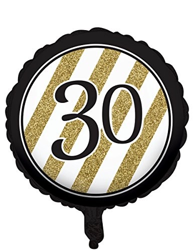 Creative Converting 318102 Cti Black Gold 18" Foil Balloon 3
