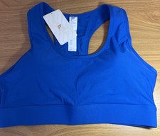 Fabletics Sports Bra 1X Blue Medium Impact Racerback Mila NWT Plus Size Active