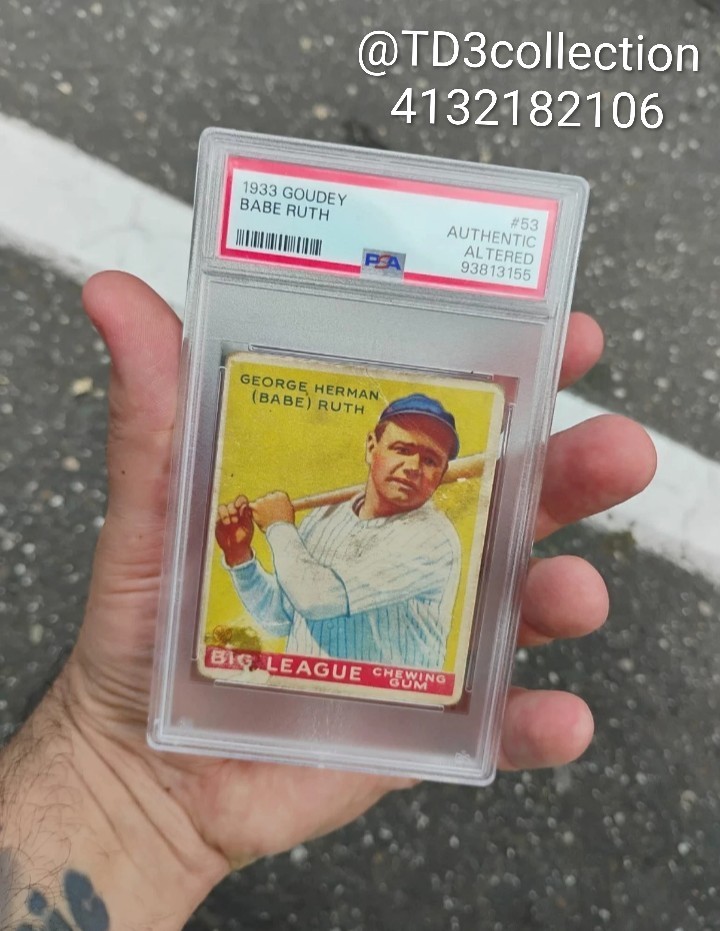 1933 GOUDEY #53 BABE RUTH PSA AA Yellow Iconic  view 2