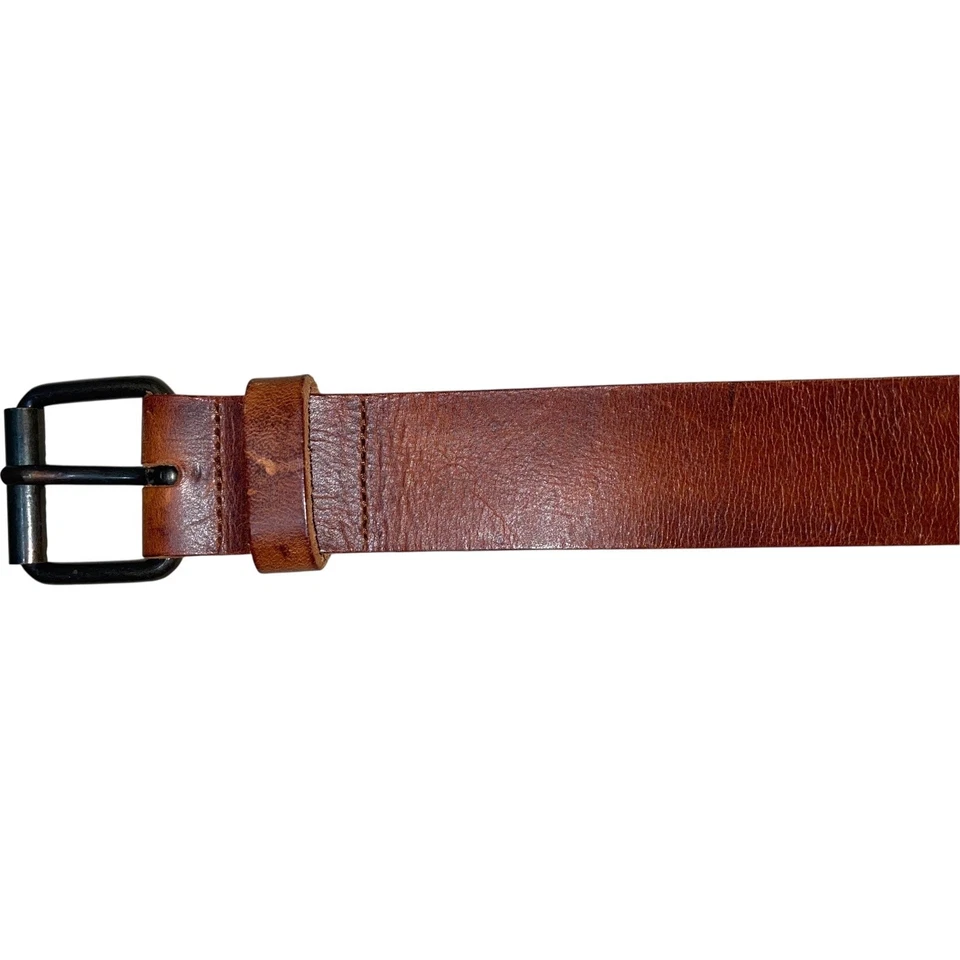 Cinturón H&M Hecho en Suecia Cuero Marrón Genuino Pistola Metal Hebilla Tamaño: 33-34 pulgadas Foto 2 de 4