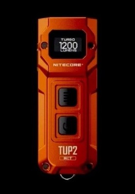 Nitecore TUP 2 (1200 Lumen) Rechargeable Keychain Flashlight  ORANGE NEW 2026