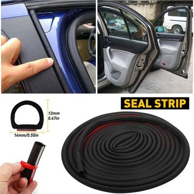 D Shape Seal Rubber Black Hood Door Guard Edge Trim Molding Protector Car Strip