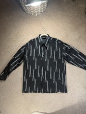 Vintage Monzini Collection Shirt Mens Size XL Long Sleeve Button Disco Made USA