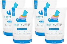 PrettyLitter Health Monitoring Cat Litter Lotus Flower 4 Pack 6 lb Bags Non
