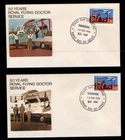 Australia 1978 18c 50 Years Royal Flying Doctor Service FDC pair SG663 Used