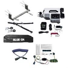 Blue Ox Baseplate & Alpha 2 Tow Bar & Flat Tow Brake w/ Towing Kit Wrangler JK