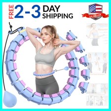 Plus Size Silent Weighted Hula Infinity Fitness Detachable Hoops 65-Inch 32 K...