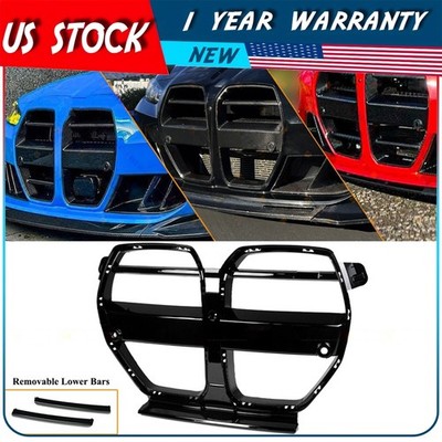 FOR 2021-26 BMW M3 G80 M4 G82 G83 V-ST STYLE ABS GLOSS BLACK NOSE GRILL GRILLE
