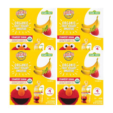 Organic Kids Snacks, Sesame Street Toddler Snacks, Organic Fruit Yogurt Smoothie