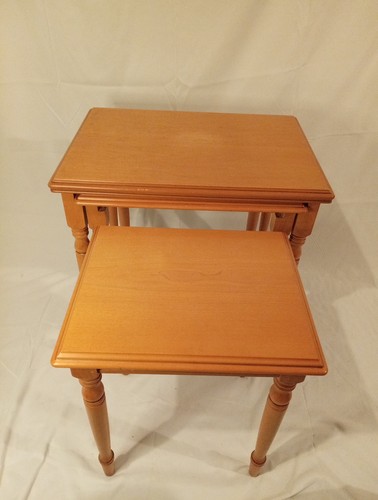 Nest of tables 3x Coffee Tables 3 in teak Teak Wood Small Tables Side Tables - Picture 12 of 24