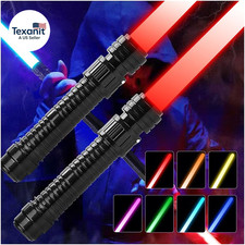 Light up Swords Saber for Kids,2 Pack 7 Colors Expandable Light Swords Toys with