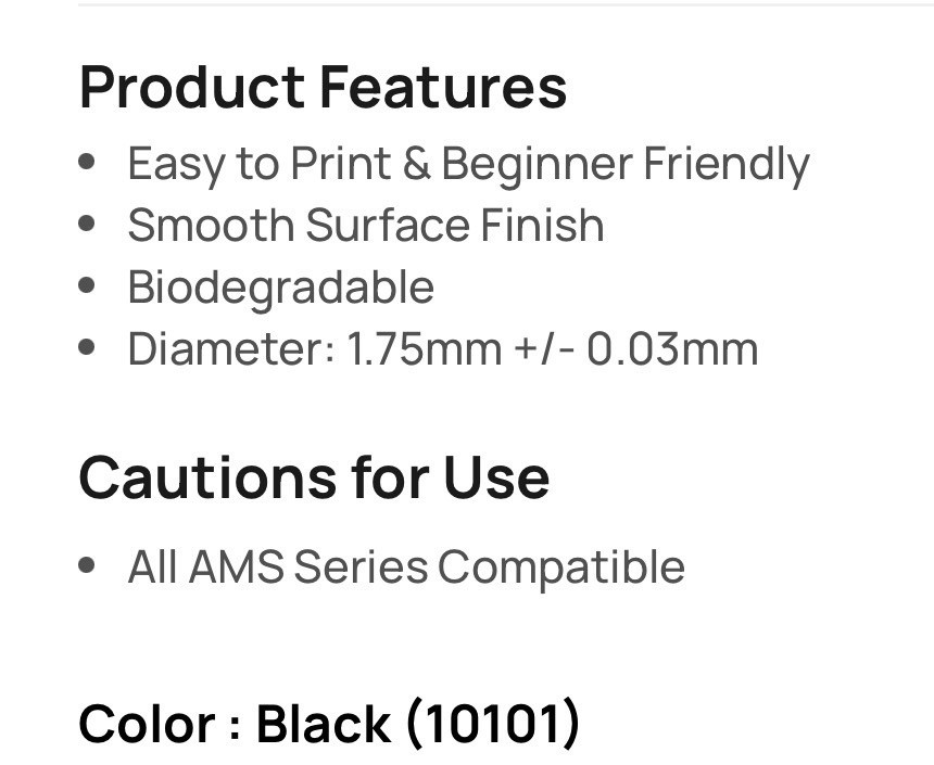 Bambu Lab PLA BASIC Filament Black 10101 Mine 🇬🇧 1kg Original PORTOFREI  - Bild 2