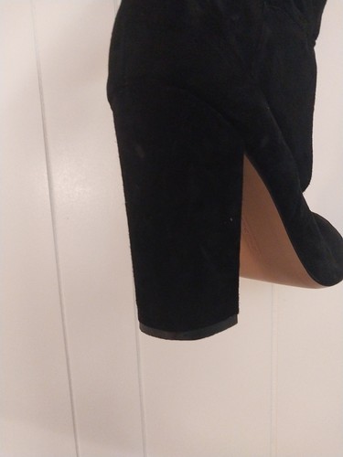 Steven by Steve Madden Tila Stiefel Damen 10 schwarz Leder Wildleder hohe Stiefel zum Ziehen - Bild 5 von 12