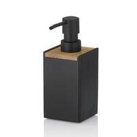 Kela Seifenspender, Kunststoff/Bambus, 0,4 L, 7 X 7 X 17,5 Cm