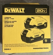 DEWALT DCB205-2 20V 5Ah Battery - Pack of 2 BRAND NEW