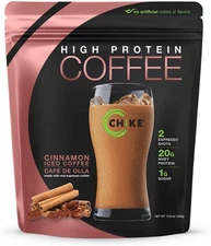 Chike Cinnamon Iced Coffee, 20g Protein, 2 Espresso, 1g Sugar, 14.8oz, 14 serv.
