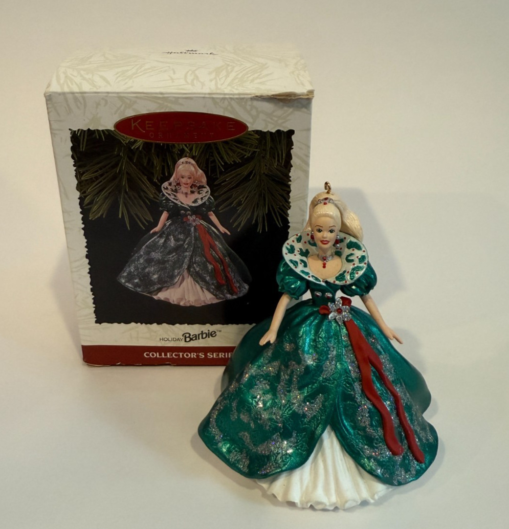 1995 Hallmark Keepsake Christmas Tree Ornament Holiday Barbie Collector's Series