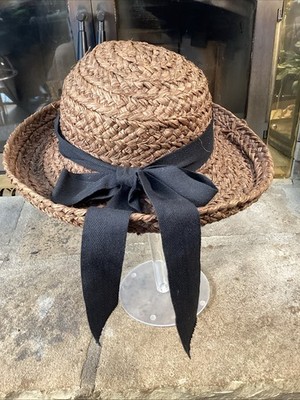 Helen Kaminski Raffia Straw Hat Brown Wide Brim Sun Hat Madagascar Ribbon Resort Helen Kaminski Classic 5 Bretton Straw Hat – The Avenue  main image 4