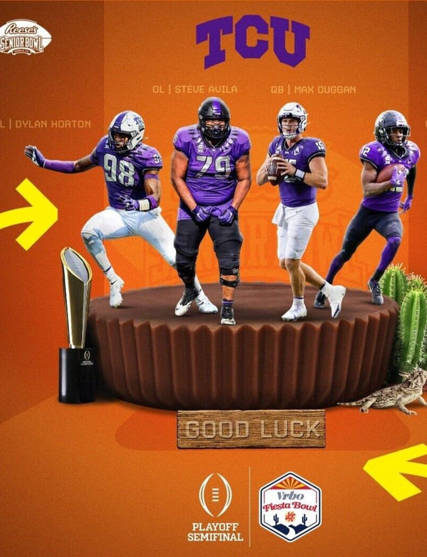2023 SENIOR BOWL TCU GOOD LUCK DYLAN HORTON STEVE AVILA MAX DUGGAN DARIUS DAVIS
