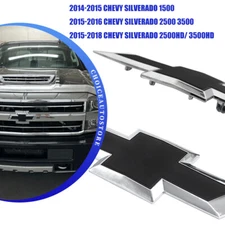 Front Grille & Rear Tailgate Bowtie Emblem For Silverado 1500 2500 HD/3500 HD