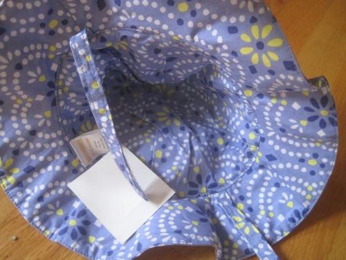Baby Infant girl GYMBOREE BLUE WHITE DOTS FLOWERS DRESS & HAT SET NWT 6m 9m 12m - Picture 3 of 7