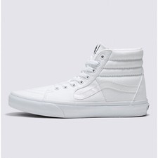 Men  s Size 9.5 Vans Classic Sk8-Hi Canvas Shoe White NWT VN000D5IW001