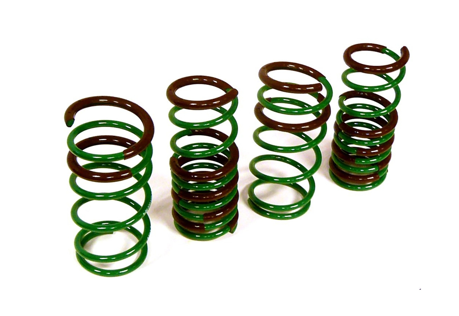 Tein S.Tech Lowering Springs For Nissan Versa - Approx. 1.5 Inch Drop, Green Powder Coat, Progressive Rate