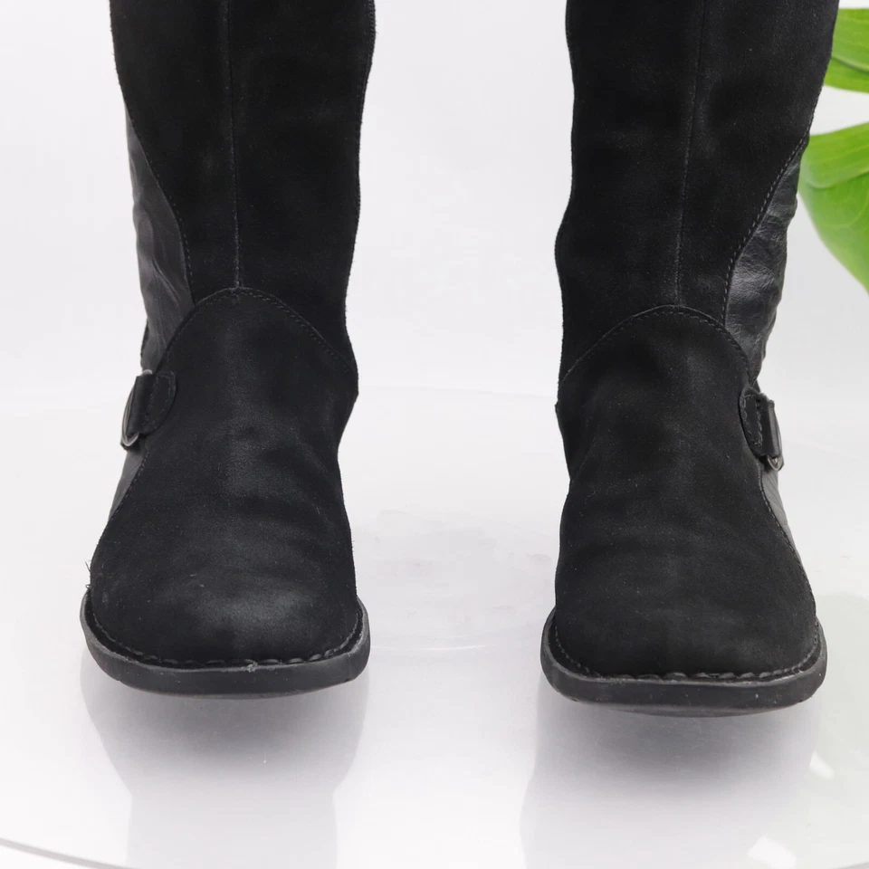 Bota Clarks Nikki Midtown para mujer talla 9,5 alta negra gamuza cremallera hasta la rodilla Foto 3 de 4