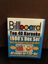 BILLBOARD TOP 40 KARAOKE 1980'S BOX SET BIG HITS OF THE 80'S 40 SONGS ON 4 CD G