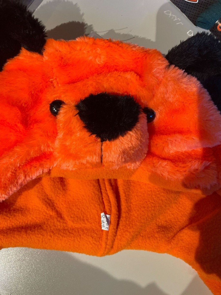 Fuzzy Animal Hat | Orange Bear With Sleeves | | eBay display picture 1