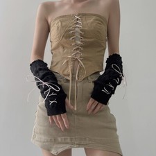 Women JK Warm Arm Sleeve Cute Lolita Girl Stacked Long Warmer Gloves Cover Chic