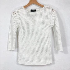 Lauren Ralph Lauren Exclusive Hand Knit Open Knit Sweater Preppy Grandma Chic S