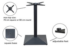 black premium cast iron table base dining restaurant cafe pub square