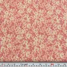Vintage 1999 Pink Mauve Beige Florals Classic Cottons Fabric by the HALF YARD