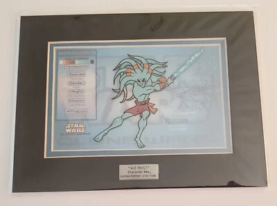 2006 acme archives KIT FISTO star wars CHARACTER KEY CEL animated CLONE wi coa