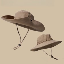 Adult Men Fishermen Cowboy Wide Brim Sun Hat Women Outdoor Fishing