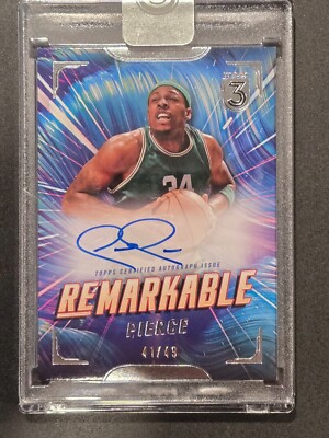 2024 Topps 3 Paul Pierce Remarkable Silver Halo Autograph Card 41/49 RM-PP