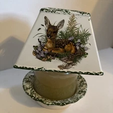 Jar Candle Holder & Shade. Holder And Shade Only. Candle Not Included.