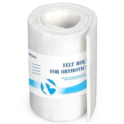 Felt Rolls with Adhesive Backing Orthopedic Felt Roll 1/4 Thick 6 x1.1yd Qual