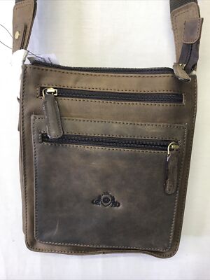 Jenes & Jandura Echtes Leder Women's UNISEX Business Brown Shoulder Bag