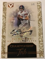 2017 Vertex Eli Manning Championship Ink Autograph Granite #1/5 Giants